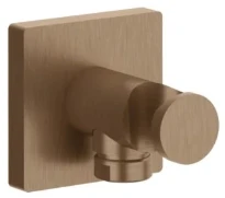 GESSI Emporio Shower Sortie murale coudée avec support fixe pour douchette. Cuivre Brossé PVD