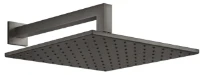GESSI Emporio Shower Pomme de douche orientable anticalcaire avec bras mural. Black Metal Brossé PVD