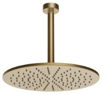 Gessi Emporio Shower douche de tête orientable anticalcaire avec bras au plafond. Warm Bronze Br. PVD