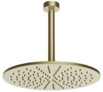 Gessi Emporio Shower douche de tête orientable anticalcaire avec bras au plafond. laiton brossé PVD