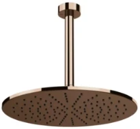 GESSI Emporio Shower Pomme de douche orientable anticalcaire avec bras au plafond. Cuivre PVD