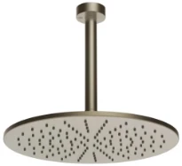 Gessi Emporio Shower douche de tête orientable anticalcaire avec bras au plafond. Finox nickel brossé