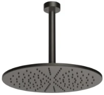 Gessi Emporio Shower douche de tête orientable anticalcaire avec bras au plafond. Black Metal Brossé PVD