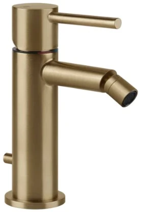 GESSI Via Tortona Mitigeur bidet, avec flexibles de raccordement et vidage. Warm Bronze Br. PVD