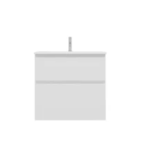 Procasa Klaire 65 - sous meuble lavabo avec 2 tirroirs 700 x 435 x 650 mm - découpe central - blanc