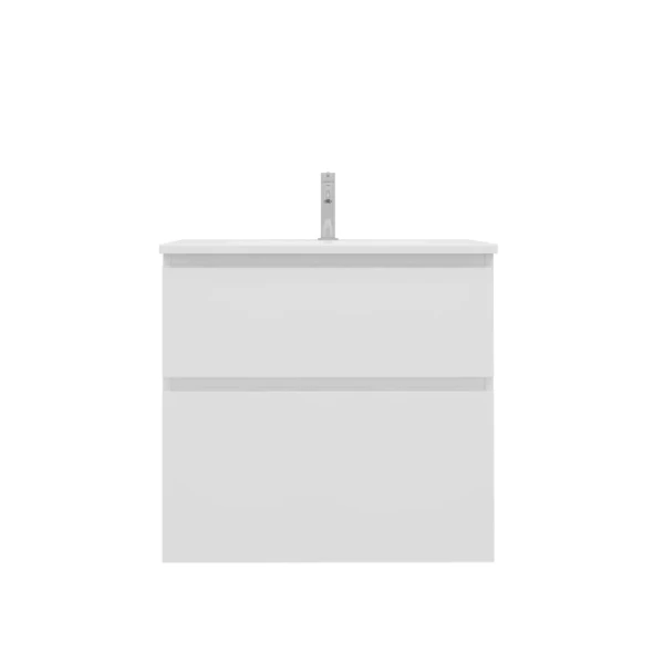 Procasa Klaire 65 - sous meuble lavabo avec 2 tirroirs 700 x 435 x 650 mm - découpe central - blanc