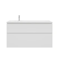 Procasa Klaire 65 - sous meuble lavabo avec 2 tirroirs 1200 x 435 x 650 mm - découpe gauche - blanc