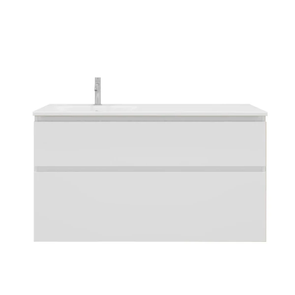 Procasa Klaire 65 - sous meuble lavabo avec 2 tirroirs 1200 x 435 x 650 mm - découpe gauche - blanc