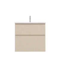 Procasa Klaire 65 - sous meuble lavabo avec 2 tirroirs 700 x 435 x 650 mm - découpe central - linnen