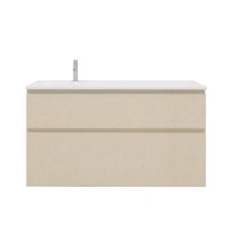 Procasa Klaire 65 - sous meuble lavabo avec 2 tirroirs 1200 x 435 x 650 mm - découpe gauche - linnen
