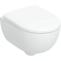 Geberit Renova compact WC suspendue PACK (WC suspendue - abbatant) Rimfree sans rebord - blanc