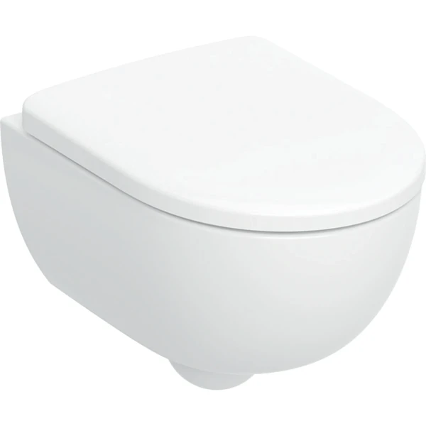 Geberit Renova compact hangtoilet PACK (hangtoilet - toiletzitting) Rimfree zonder spoelrand - wit