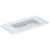 Geberit One lavabo 900 x 480 mm - blanc Keratect - sans trou robinetterie - sans trop-plein