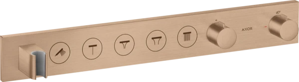 SET DE FINITION AXOR SHOWERCONTROL brushed red gold