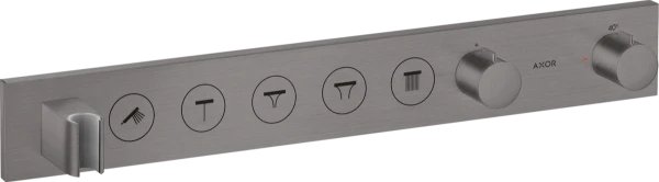 Axor ShowerControl set de finition chromé noir brossé