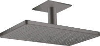 POMME DE DOUCHE AXOR SHOWERSOLUTIONS 460 MM - 300 MM o brushed black chrome raccordement plafond 1 jet - avec rosace carrée - set de finition