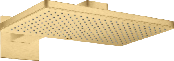 POMME DE DOUCHE AXOR SHOWERSOLUTIONS 460 MM - 300 MM o brushed gold optic modele mural 1 jet - avec rosace carrée - set de finition