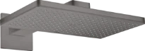 Axor Showersolutions Douche de tête modèle mural 460 MM - 300 MM o chromé noir brossé 1 jet - avec rosace carrée - set de finition