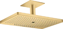 POMME DE DOUCHE AXOR SHOWERSOLUTIONS 460 MM - 300 MM o brushed gold optic raccordement plafond 3 jet - avec rosace carrée - set de finition