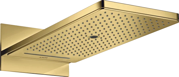 POMME DE DOUCHE AXOR SHOWERSOLUTIONS 250 MM - 580 MM o polished gold optic modele mural 3 jet - set de finition