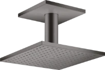 POMME DE DOUCHE AXOR SHOWERSOLUTIONS 250 MM - 250 MM o brushed black chrome raccordement plafond 2 jet - set de finition