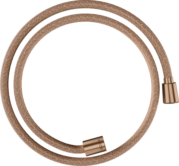 Axor ShowerSolutions textiel doucheflexibel 1/2 x 1250 mm - Brushed Red Gold - met conische en cilindrische moer