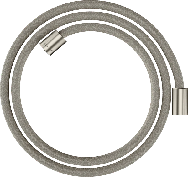 Axor ShowerSolutions textiel doucheflexibel 1/2 x 1600 mm - Stainless Steel Optic - met cilindrische moeren