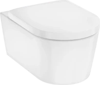 Hansgrohe EluPura S WC suspendu PACK sans bride AquaFall Flush (WC suspendu + siège avec SoftClose et QuickRelease) sans rebord de chasse d’eau - blanc HygieneEffect