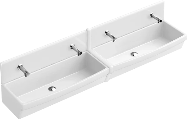 Villeroy & Boch O.Novo lavabo collectif 1000 x 425 mm - blanc - porcelaine - sans trou de robinet - sans trop-plein