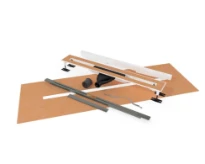 Carrodrain Twiggi XL rigole de douche avec grille 100-160 mm - Smoke - hauteur d'encastrement 56 mm - débit 31 l/m