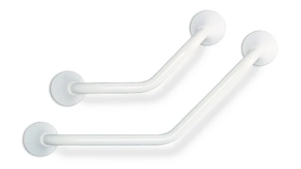 HANDGREEP LINIDO wit 40 - 40 ! CM staal gecoat l-vormig 45°
