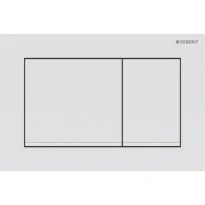 Plaque de déclenchement Geberit Omega30 pour rinçage à 2 volumes - blanc mat laqué - revêtement facile à nettoyer - blanches