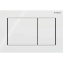 Plaque de déclenchement Geberit Omega30 pour rinçage à 2 volumes - blanc - blanches mates