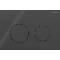 Plaque de déclenchement Geberit Omega20 pour rinçage à 2 volumes - noir - noirs mats