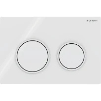 Plaque de déclenchement Geberit Omega20 pour rinçage à 2 volumes - blanc - blancs mats
