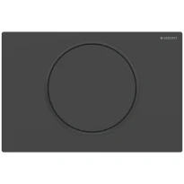 Plaque de déclenchement Geberit Sigma10 pour rinçage interrompable - noir mat laqué - revêtement facile à nettoyer - noir