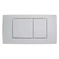 Plaque de déclenchement Geberit Twinline30 pour rinçage à 2 volumes - Laqué chromé mat / Revêtement facile à nettoyer