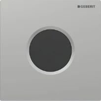 Commande d'urinoir Geberit à déclenchement électronique du rinçage - alimentation par le réseau - plaque de recouvrement type 01 - Laqué chromé mat / Revêtement facile à nettoyer