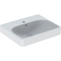 Geberit Smyle Square lave-mains 500 x 410 mm - blanc - avec trou de robinet - avec trop-plein