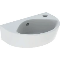 Geberit Renova Compact lave-mains 360 x 250 mm - blanc KeraTect - avec trou de robinet droite - avec trop-plein