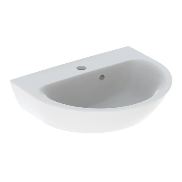 Geberit Renova lave-mains 500 x 400 mm - blanc - avec trou de robinet - avec trop-plein