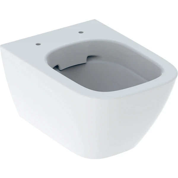 WC suspendu à fond creux Geberit Smyle Square - compact - forme fermée - Rimfree