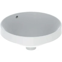 Geberit VariForm lavabo encastré rond 400 mm - blanc - sans trou de robinet - avec trop-plein
