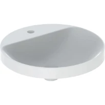 Geberit VariForm lavabo encastré rond 480 mm - blanc KeraTect - avec trou de robinet - sans trop-plein