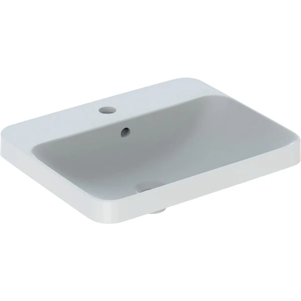 Geberit VariForm inbouwwastafel rechthoekig 550 x 450 mm - wit - met kraangat - met overloop