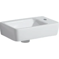 Geberit Renova Compact lave-mains 400 x 250 mm - blanc - avec trou de robinet droite - sans trop-plein