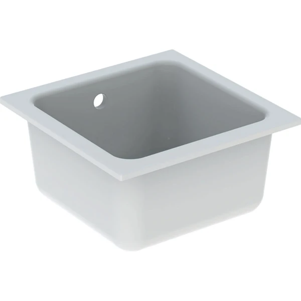 Bac de laboratoire Geberit Publica Laboratory - B 45.5cm - T 44.5cm - Trop-plein Visible - Blanc