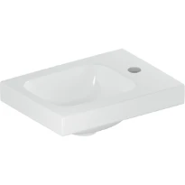 Geberit iCon Light lave-mains 380 x 280 mm - blanc - avec trou de robinet droite - sans trop-plein - espace de dépose à droite