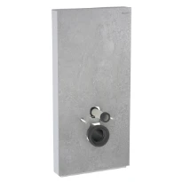 Geberit Monolith module sanitaire pour WC suspendu - 1010 mm - habillage frontal en grès-céramique - grès-céramique aspect béton - aluminium