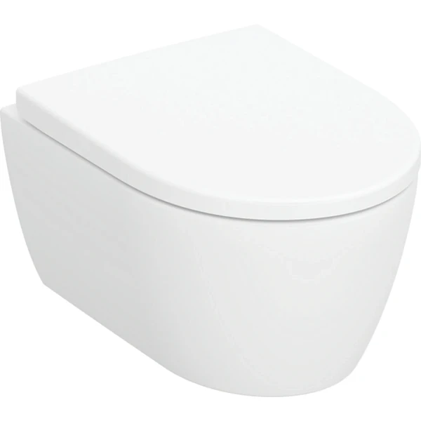 Geberit iCon compact hangtoilet PACK Rimfree (hangtoilet + zitting softclose & Quickrelease) zonder spoelrand - wit mat